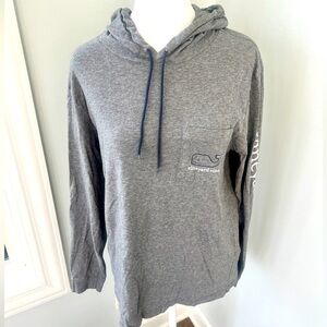 Vineyard Vines Mens Sz S Edgartown Performance Hooded Gray Long sleeve T shirt